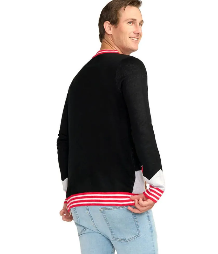 Tipsy Elves Men's Full Moon Santa Light Up Ugly Christmas Sweater Sale