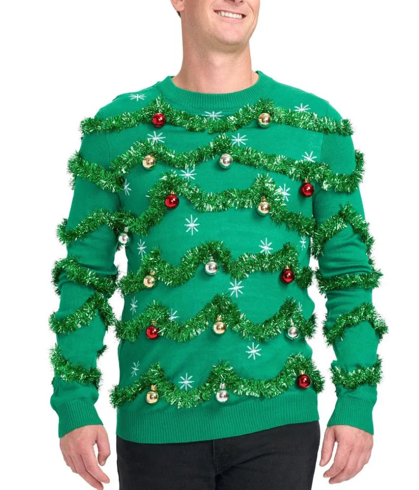 Tipsy Elves Men's Gaudy Garland Ugly Christmas Sweater Sale