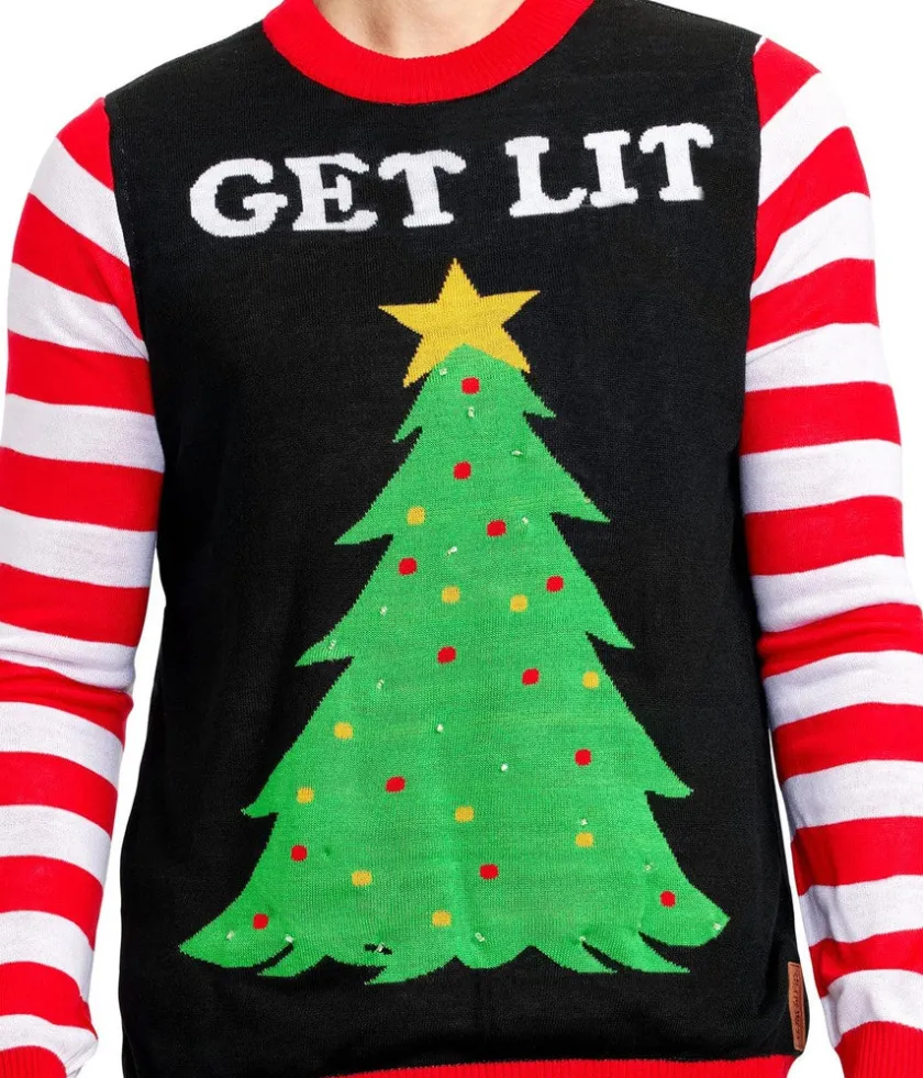 Tipsy Elves Men's Get Lit Light Up Ugly Christmas Sweater Online