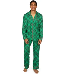 Tipsy Elves Men's Green Plaid Pajama Set Best