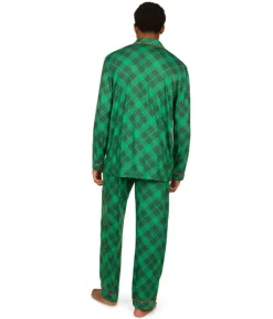 Tipsy Elves Men's Green Plaid Pajama Set Best