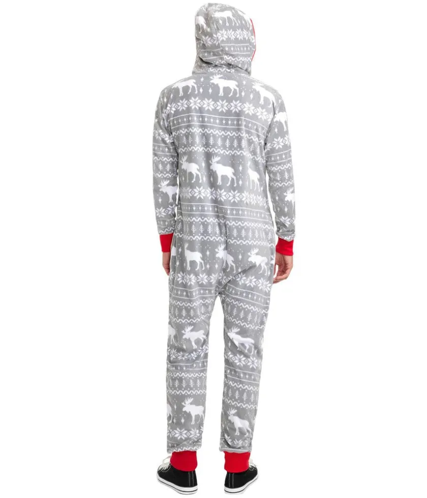 Tipsy Elves Men's Grey Moose Jumpsuit Online