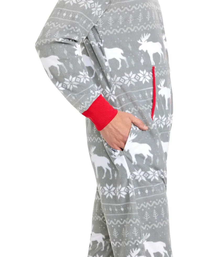 Tipsy Elves Men's Grey Moose Jumpsuit Online