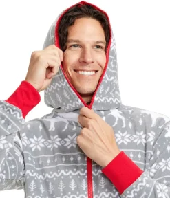 Tipsy Elves Men's Grey Moose Jumpsuit Online