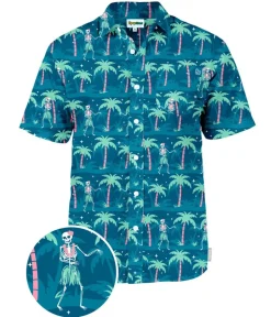 Tipsy Elves Men's Hula Hips Hawaiian Shirt Hot