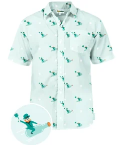 Tipsy Elves Men's Leprechaun Liftoff Button Down Shirt Online