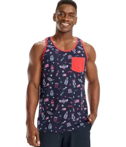 Tipsy Elves Men's Lights and Liberty Tank Top Sale