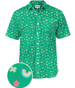 Tipsy Elves Men's Lucky Charmer Button Down Shirt Online