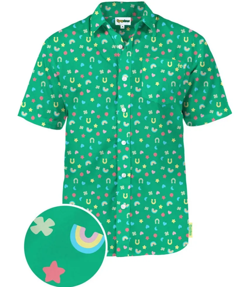Tipsy Elves Men's Lucky Charmer Button Down Shirt Online