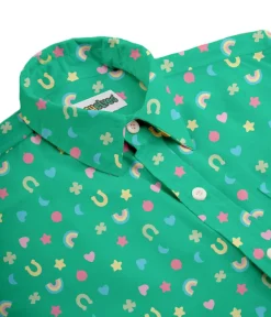 Tipsy Elves Men's Lucky Charmer Button Down Shirt Online