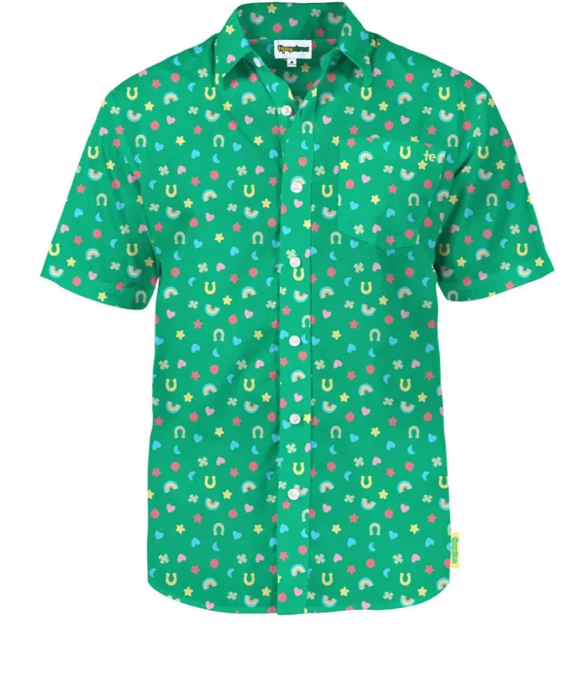 Tipsy Elves Men's Lucky Charmer Button Down Shirt Online