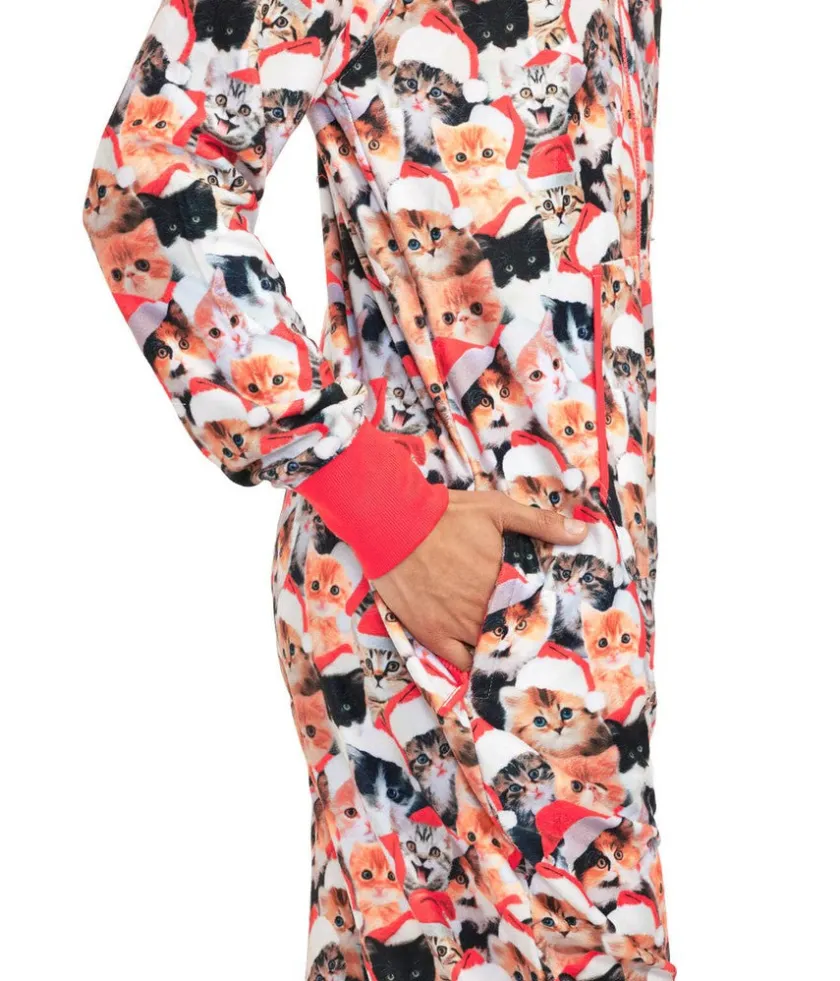 Tipsy Elves Men's Meowy Catmus Jumpsuit New