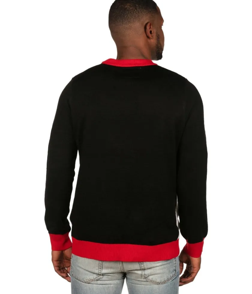 Tipsy Elves Men's Meowy Christmas Sleigh Light Up Ugly Christmas Sweater Discount