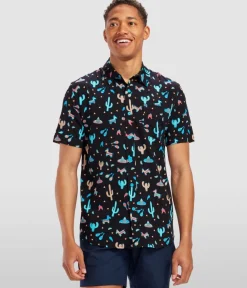 Tipsy Elves Men's Midnight Fiesta Hawaiian Shirt Discount