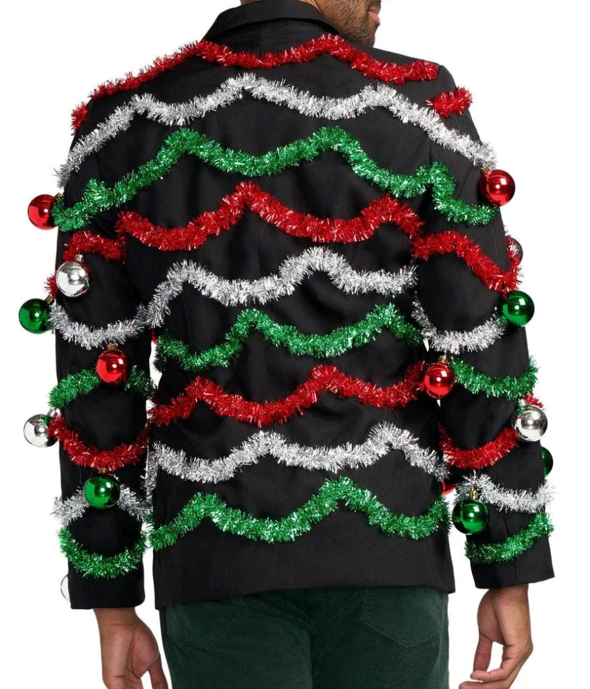 Tipsy Elves Men's Midnight Garland Light Up Blazer Hot