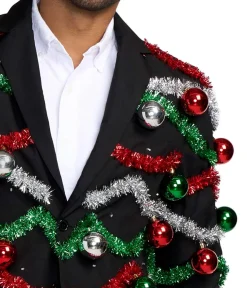 Tipsy Elves Men's Midnight Garland Light Up Blazer Hot