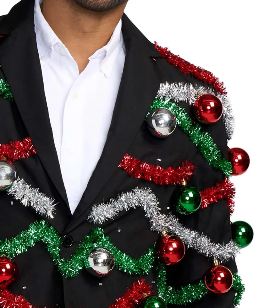 Tipsy Elves Men's Midnight Garland Light Up Blazer Hot