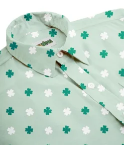Tipsy Elves Men's Mint Clover Button Down Shirt New