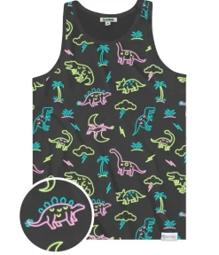 Tipsy Elves Men's Neon Dinosaur Tank Top Online