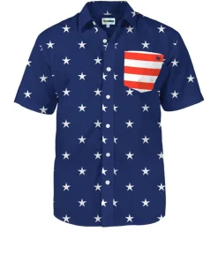 Tipsy Elves Men's Old Glory Button Down Shirt Best