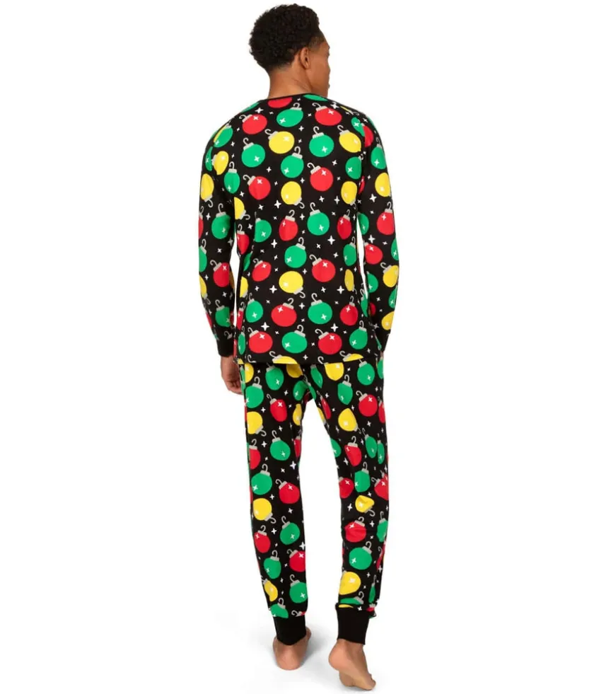 Tipsy Elves Men's Ornaments Pajama Set New