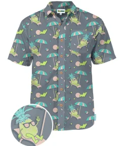 Tipsy Elves Men's Peace Out Pineapple Hawaiian Shirt Outlet