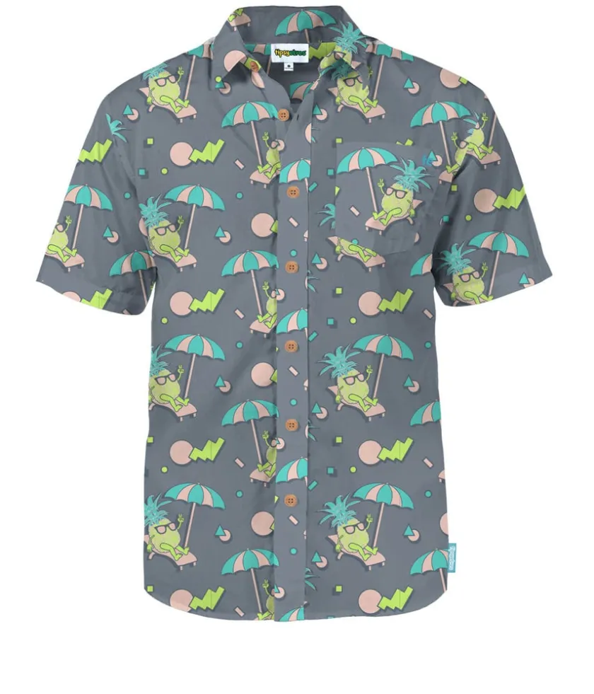 Tipsy Elves Men's Peace Out Pineapple Hawaiian Shirt Outlet