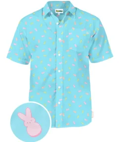 Tipsy Elves Men's PEEPS® It's Hoppin' Button Down Shirt Hot