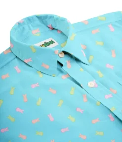 Tipsy Elves Men's PEEPS® It's Hoppin' Button Down Shirt Hot