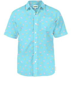 Tipsy Elves Men's PEEPS® It's Hoppin' Button Down Shirt Hot