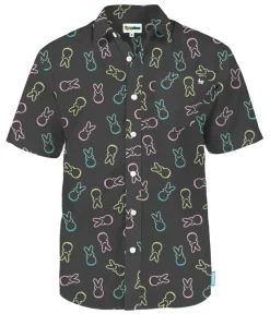 Tipsy Elves Men's PEEPS® Neon Bunnies Button Down Shirt New