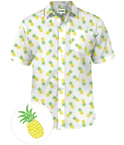 Tipsy Elves Men's Pineapple Parade Hawaiian Shirt Outlet