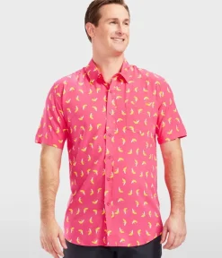 Tipsy Elves Men's Pink Banana Hawaiian Shirt Online
