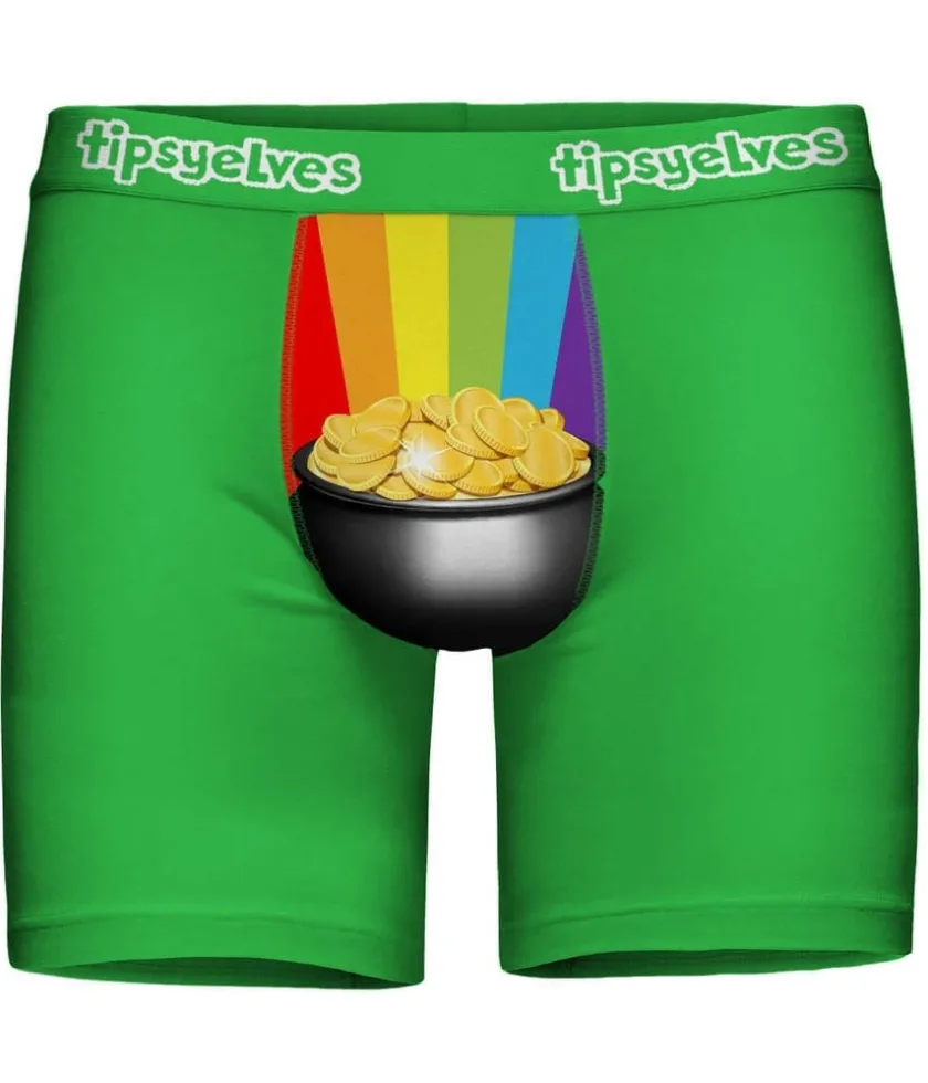 Tipsy Elves Men's Pot of Gold Boxer Briefs New