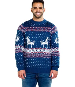 Tipsy Elves Men's Reindeer Climax Ugly Christmas Sweater Hot