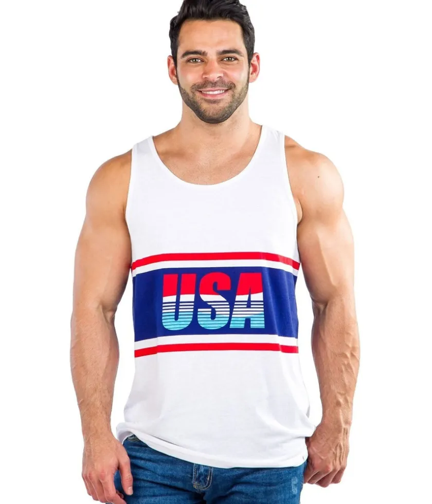 Tipsy Elves Men's Retro Patriotic Tank Clearance
