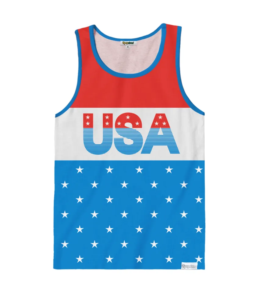 Tipsy Elves Men's Retro Republic Tank Top Online