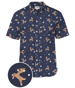Tipsy Elves Men's Rudolph Button Down Shirt Outlet