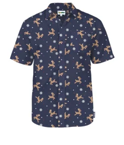 Tipsy Elves Men's Rudolph Button Down Shirt Outlet