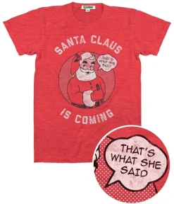 Tipsy Elves Men's Santa Claus is Coming Tee Hot