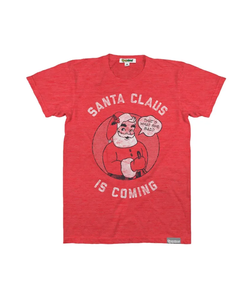 Tipsy Elves Men's Santa Claus is Coming Tee Hot