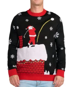 Tipsy Elves Men's Santa Slice Light Up Ugly Christmas Sweater Discount