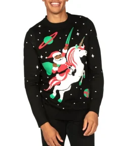 Tipsy Elves Men's Santa Unicorn Ugly Christmas Sweater Online