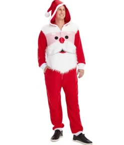 Tipsy Elves Men's Santa's Close Up Jumpsuit Sale