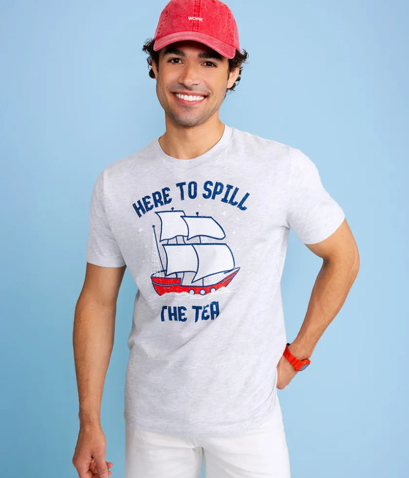 Tipsy Elves Men's Spill the Tea Tee Outlet