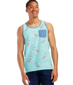 Tipsy Elves Men's Squirrel on Water Skis Tank Top Outlet