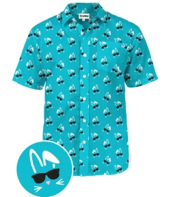 Tipsy Elves Men's Sunny Bunny Button Down Shirt
