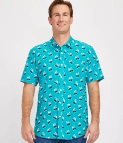 Tipsy Elves Men's Sunny Bunny Button Down Shirt