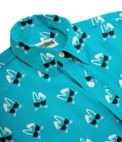 Tipsy Elves Men's Sunny Bunny Button Down Shirt