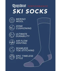 Tipsy Elves Men's Sunset Slopes Performance Ski Socks (Fits Sizes 8-11M) Hot